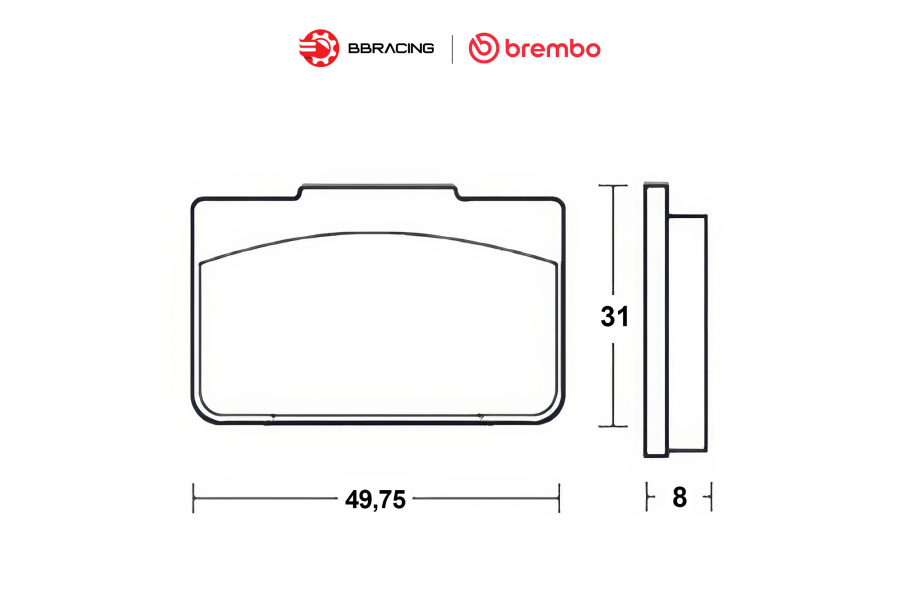 Bố Thắng Brembo Racing ID450 07934020