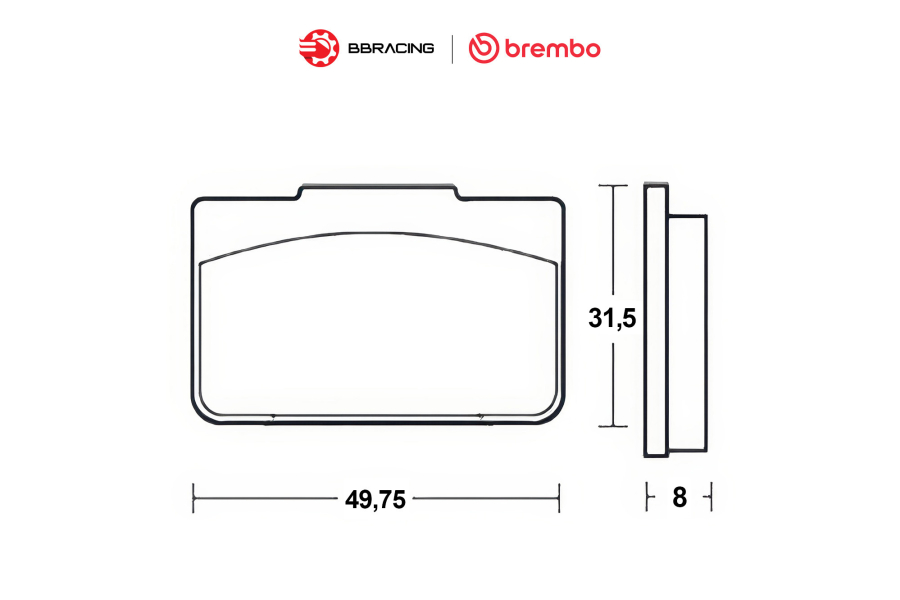 Bố Thắng Brembo Racing H38 07934070