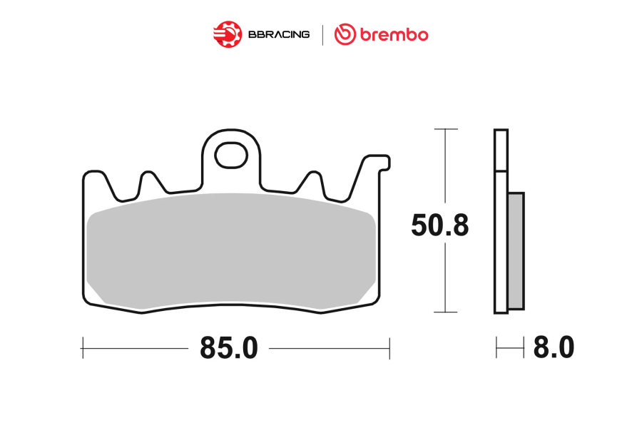 Bố Thắng Brembo Ducati Diavel (Brembo M432) - Trước 07BB38LA
