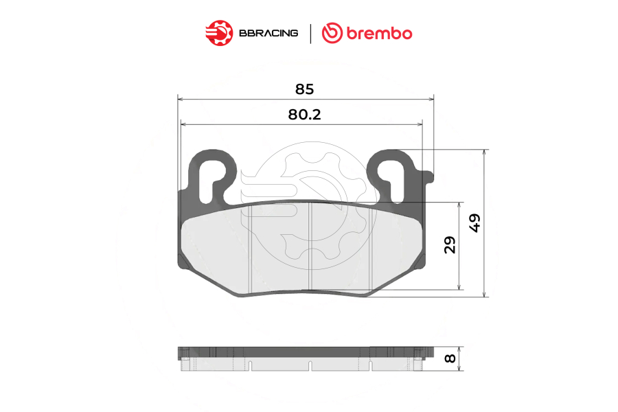 Bố Thắng Brembo BMW R 1300 GS 2023-26 - Trước 07BB42SA