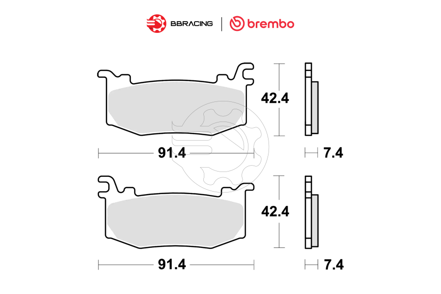 Bố Thắng Brembo Heo Hypure - 07BB44SA