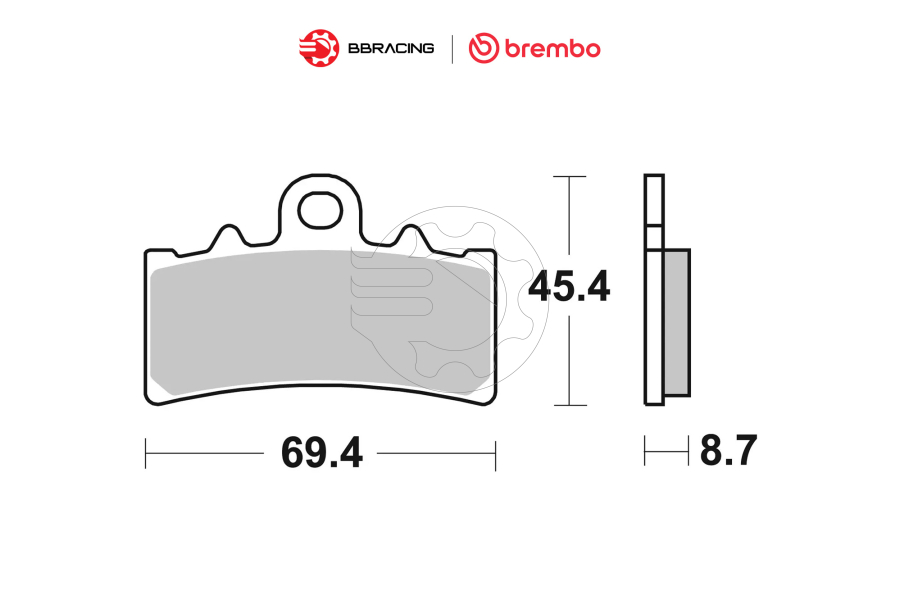 Bố Thắng Brembo KTM Duke 390 - Trước 07GR18SA
