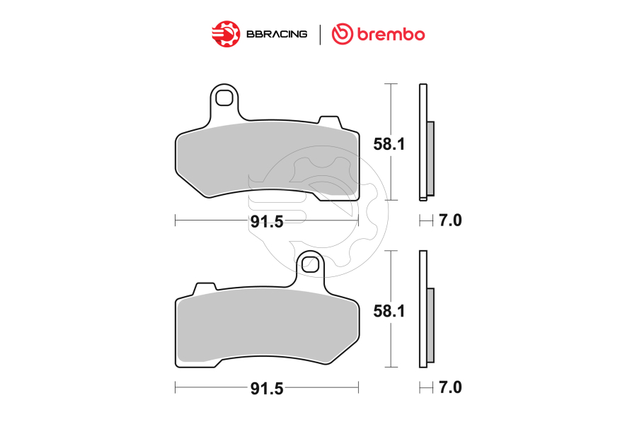 Bố Thắng Brembo Harley Davidson FLHR Road King 2008-2020 - Sau 07HD17SP