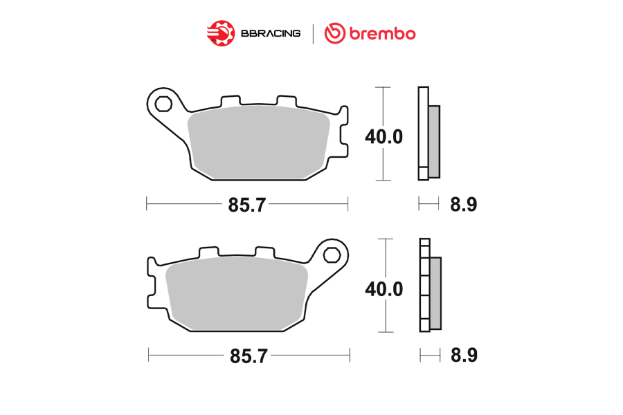 Bố Thắng Brembo Yamaha R1 2004-14 - Sau 07HO36SP
