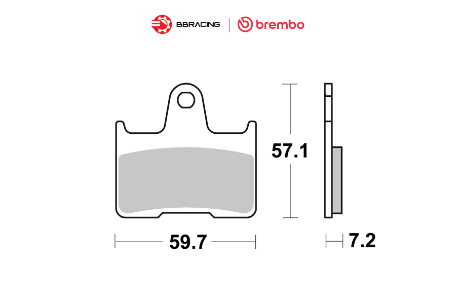 Bố Thắng Brembo BMW S1000 RR 2020-24 - Sau 07KS06SP