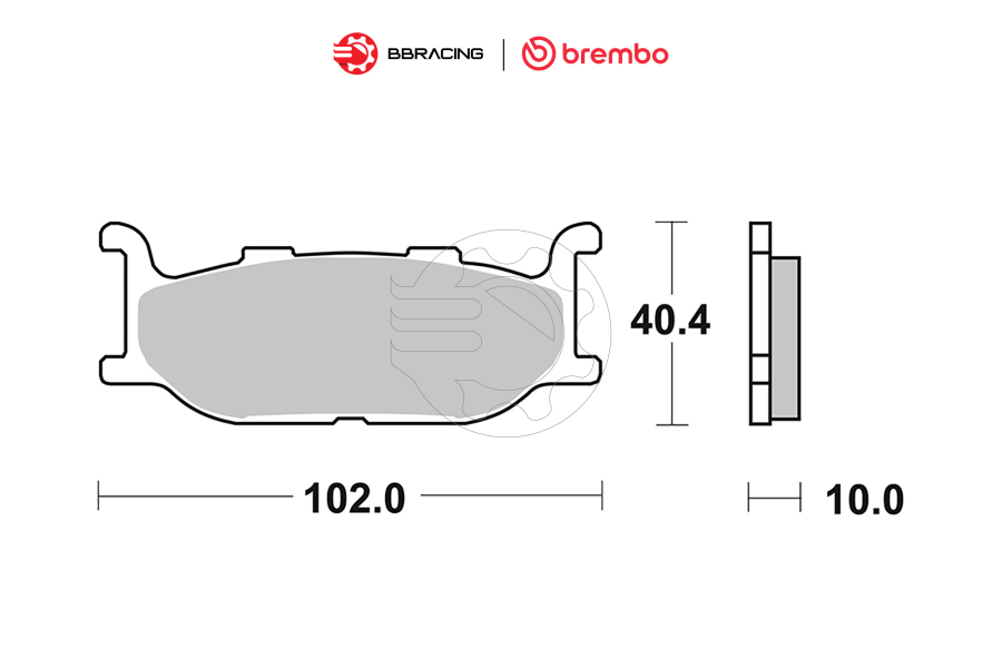 Bố Thắng Brembo Yamaha SR400 - Trước 07YA27SA