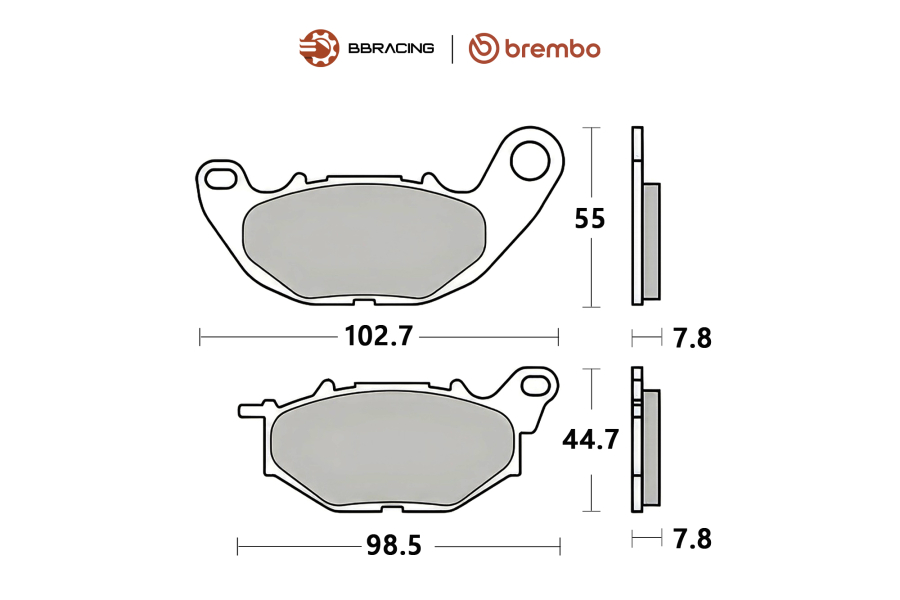 Bố Thắng Brembo Yamaha R3, MT-03 - Trước Z04