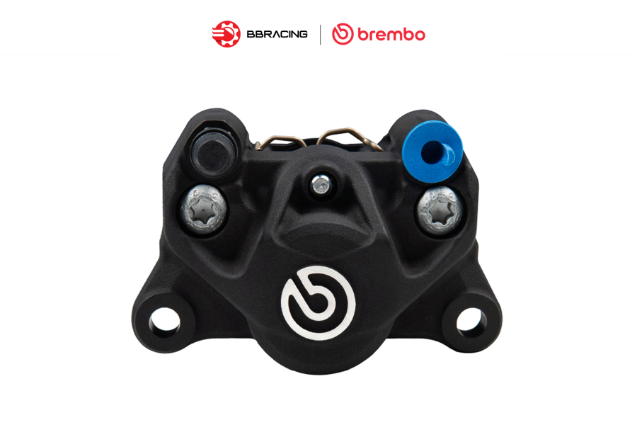Heo Thắng Brembo P2.34 Đen Logo Bạc Trái