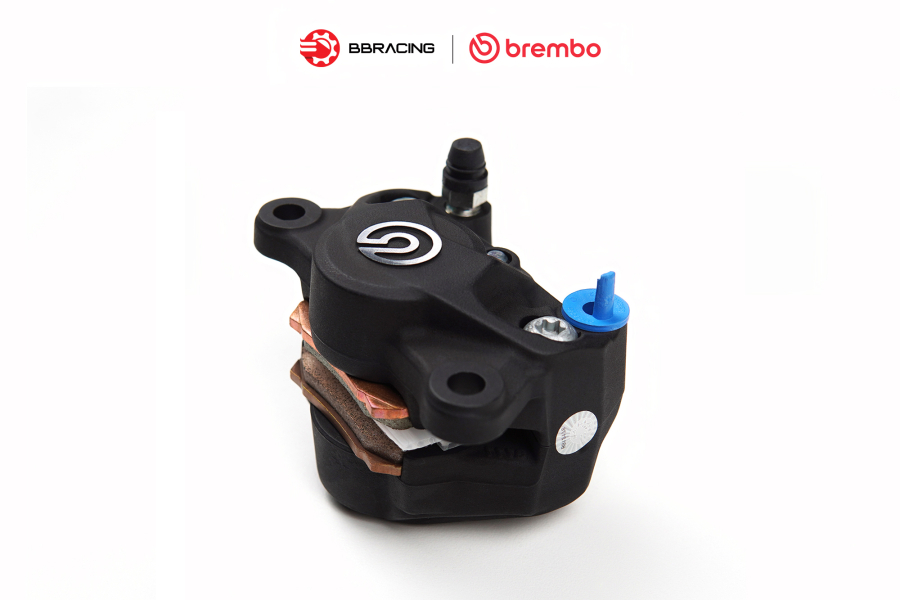 Heo Thắng Brembo P2.34 Đen Logo Bạc Trái