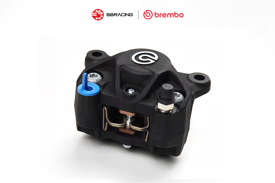 Heo Thắng Brembo P2.34 Đen Logo Bạc Trái