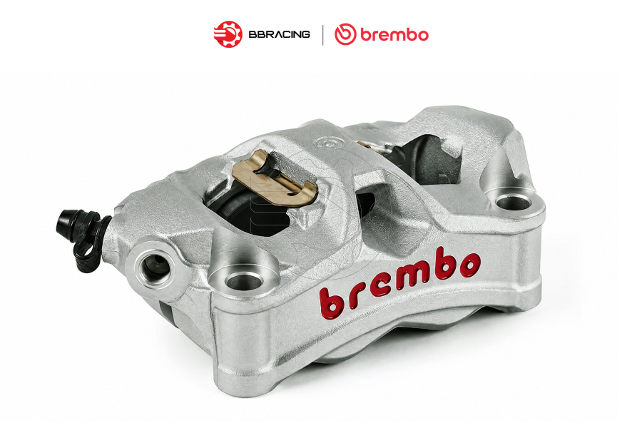 Heo Thắng Brembo Stylema 100mm Bạc Trái