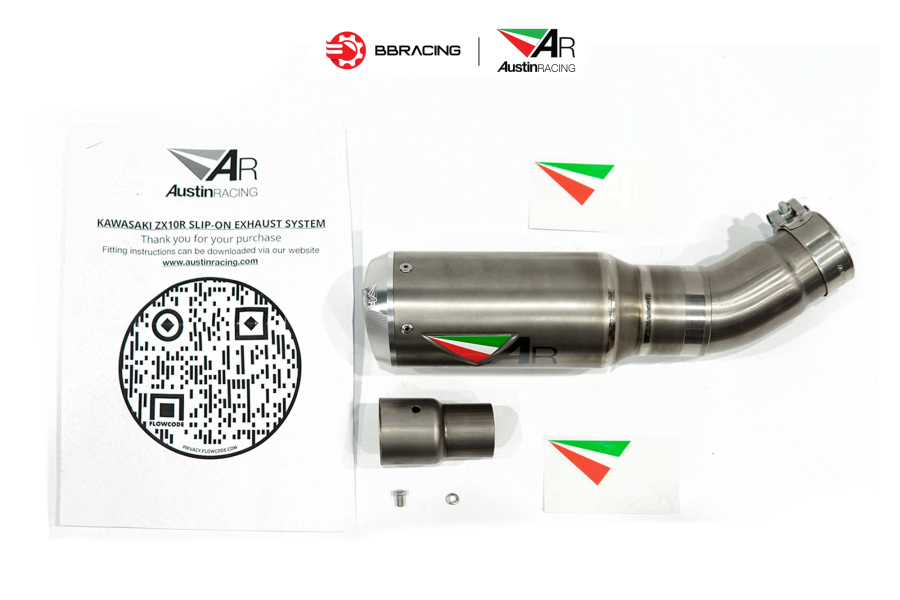 Austin Racing Kawasaki Ninja ZX-10R 2010-20 - Slip On GP1RS Tem Màu