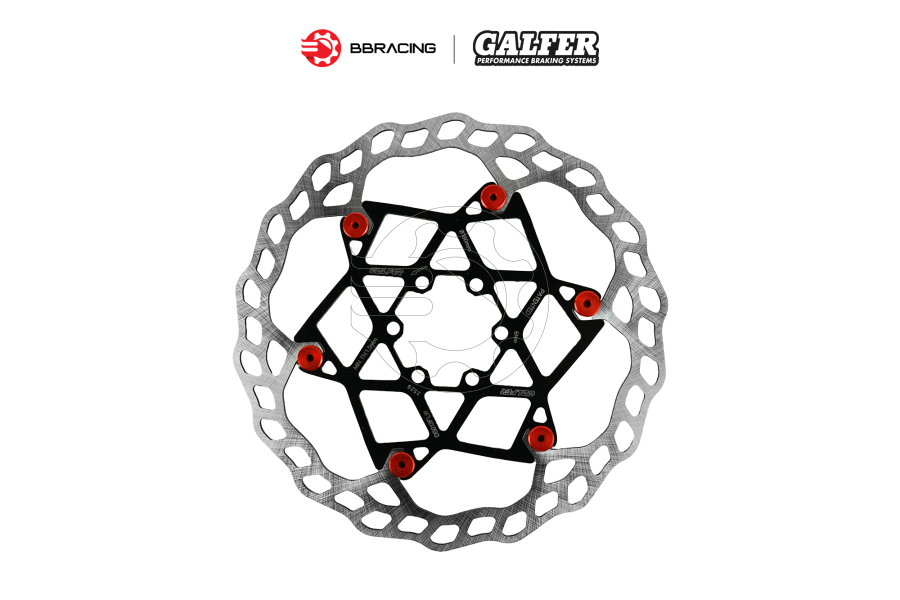 Đĩa Thắng Galfer Xe Đạp Floating 180mm - Khoen Đỏ