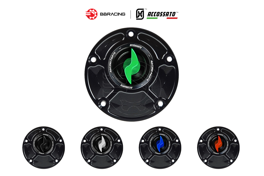 Nắp Xăng Accossato Ducati FC104 Xanh Lá