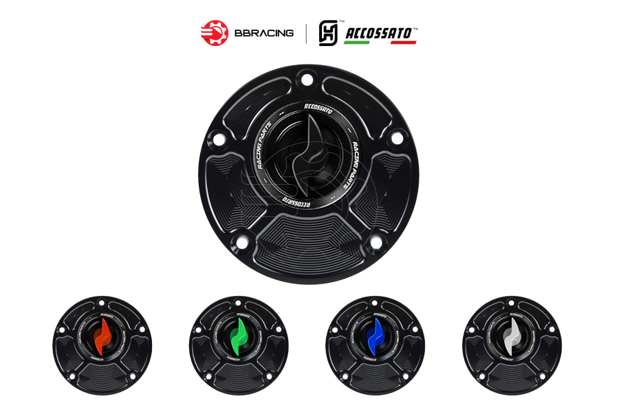 Nắp Xăng Accossato Ducati FC104 Đen