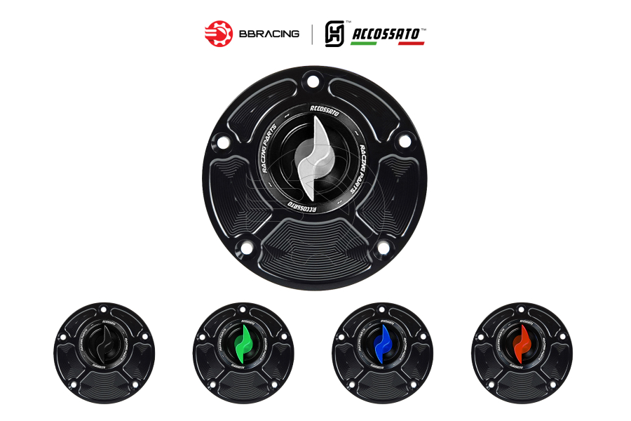 Nắp Xăng Accossato Ducati FC104 Bạc