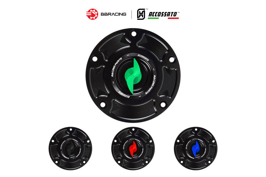 Nắp Xăng Accossato Ducati FC105 Xanh Lá