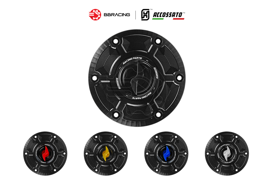 Nắp Xăng Accossato Ducati FC107 Đen