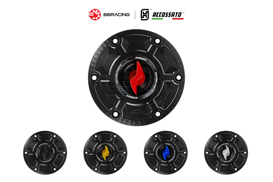Nắp Xăng Accossato Ducati FC107 Đỏ