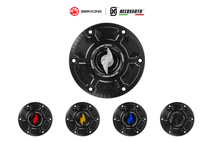 Nắp Xăng Accossato Ducati FC107 Bạc