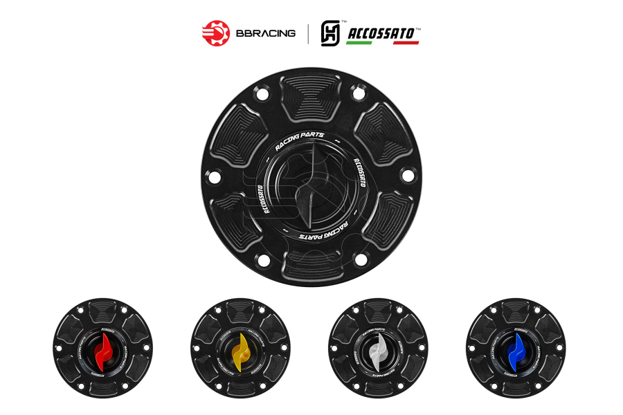Nắp Xăng Accossato Triumph FC123 Đen