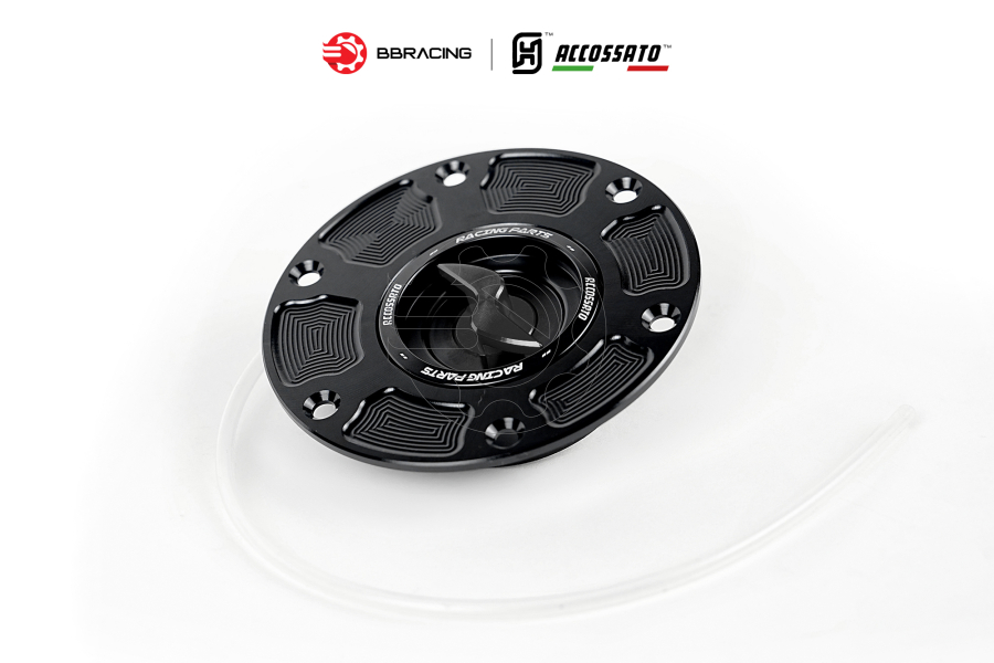 Nắp Xăng Accossato Triumph FC123 Đen