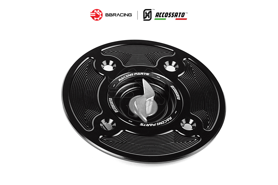 Nắp Xăng Accossato Kawasaki FC126 Bạc