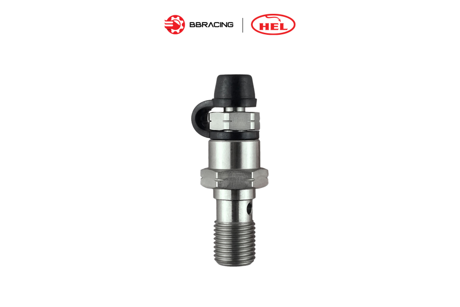 Ốc Xả Gió HEL M10 x 1.00 Với Chụp Cao Su
