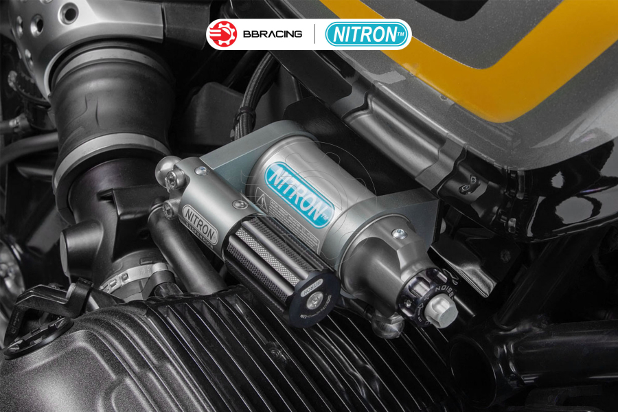 Phuộc Sau Nitron R3 BMW R12 NineT + HPA - Đen