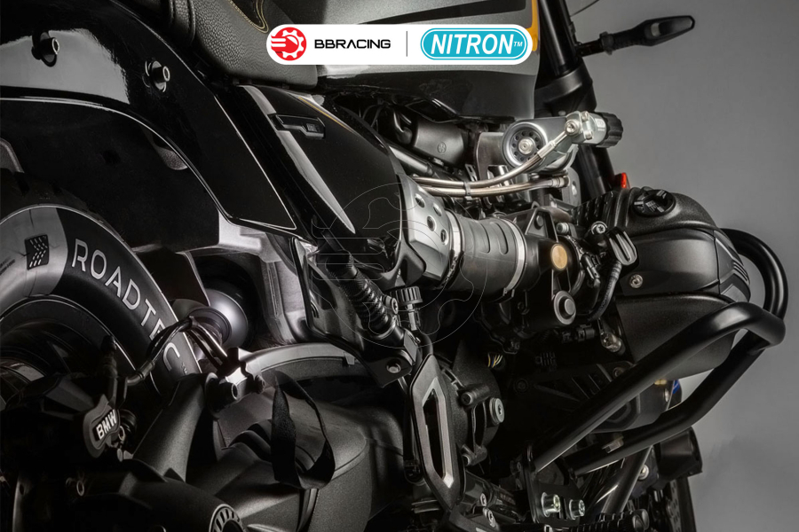 Phuộc Sau Nitron R3 BMW R12 NineT + HPA - Đen