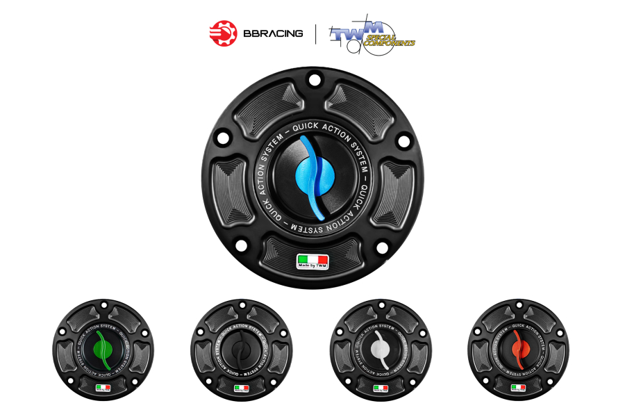 Nắp Xăng TWM Aprilia RSV4, Touno V4 Xanh Dương