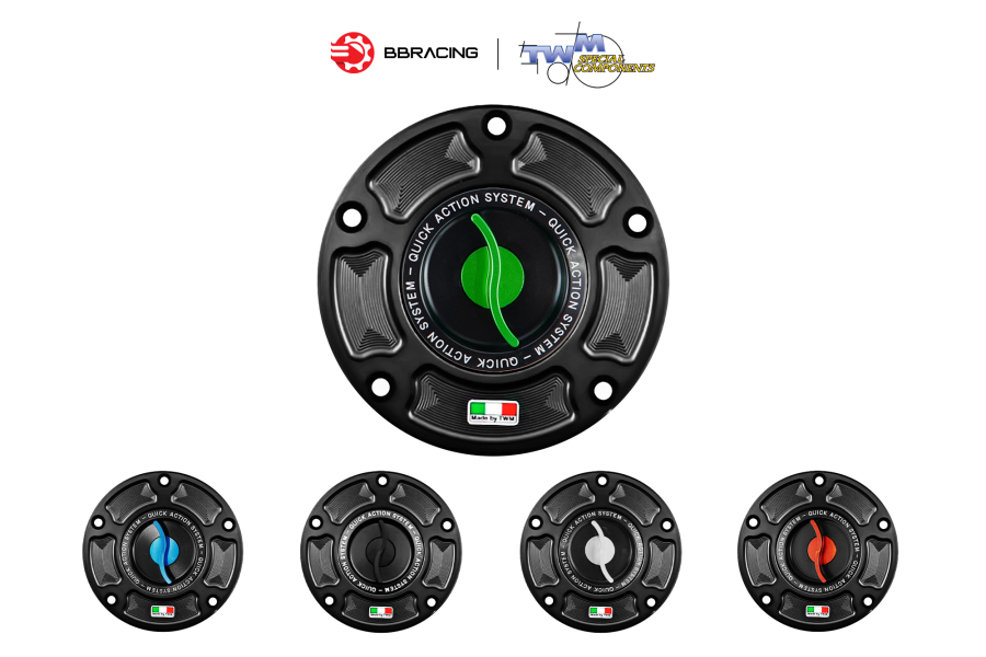 Nắp Xăng TWM Aprilia RSV4, Touno V4 Xanh Lá