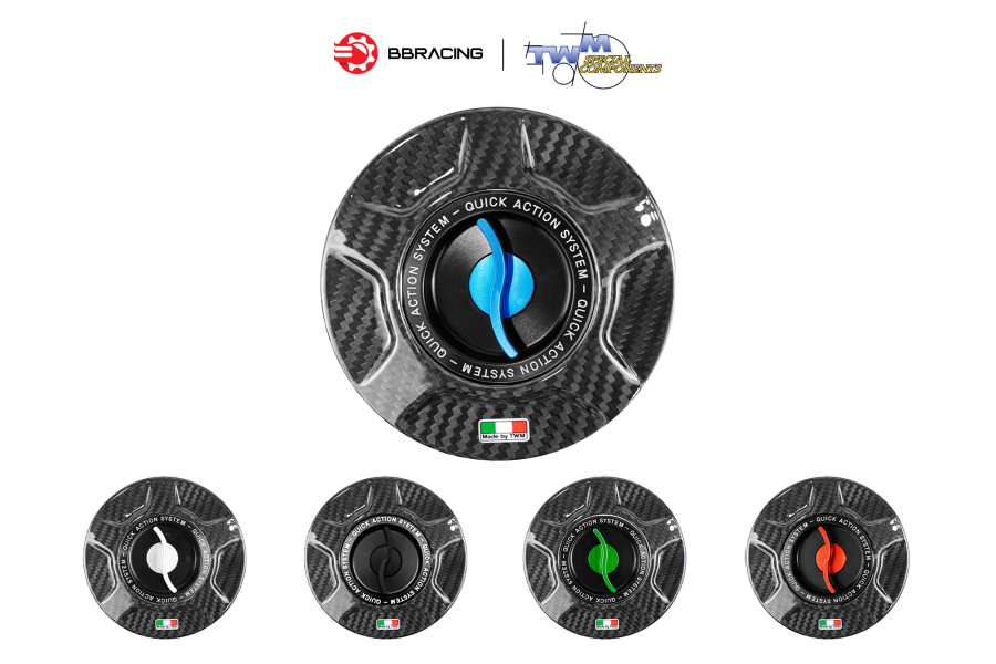 Nắp Xăng TWM BMW S1000R/RR 2010-21 Carbon Xanh Dương