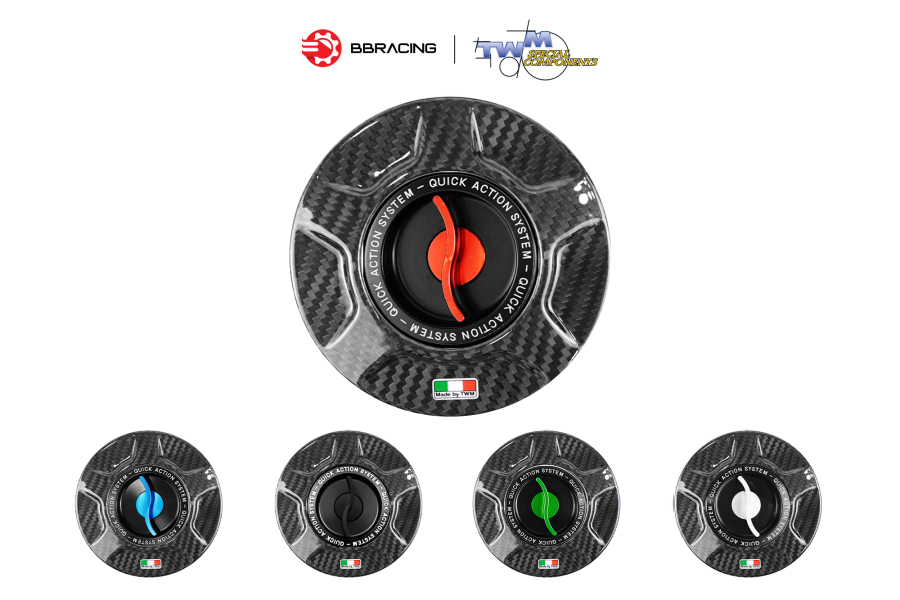 Nắp Xăng TWM BMW S1000R/RR 2010-21 Carbon Đỏ