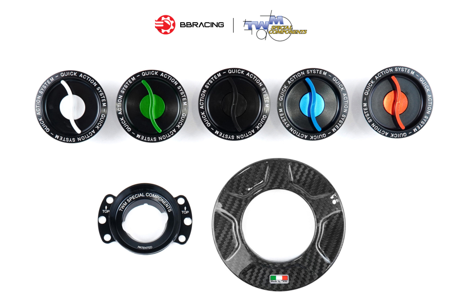 Nắp Xăng TWM BMW S1000R/RR 2010-21 Carbon Đỏ