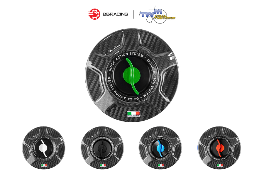 Nắp Xăng TWM BMW S1000R/RR 2010-21 Carbon Xanh Lá