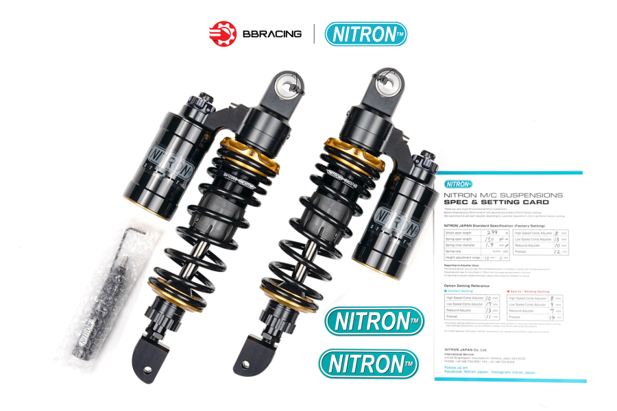 Phuộc Sau Nitron R3 Honda SH 150 Ý - Stealth - Chén vàng