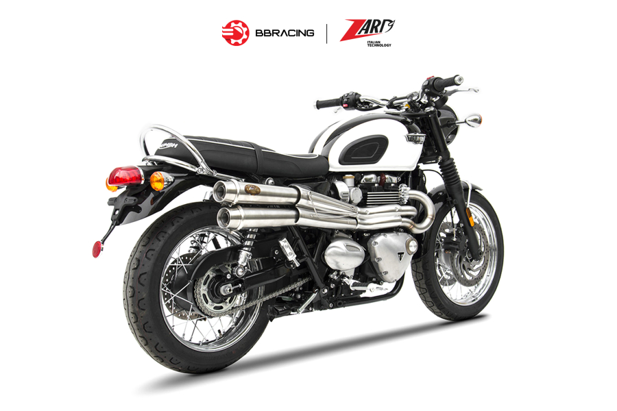 Zard Triumph Bonneville T120 2016-23 - Full Kit 2>2 High Mounted Stainless Steel