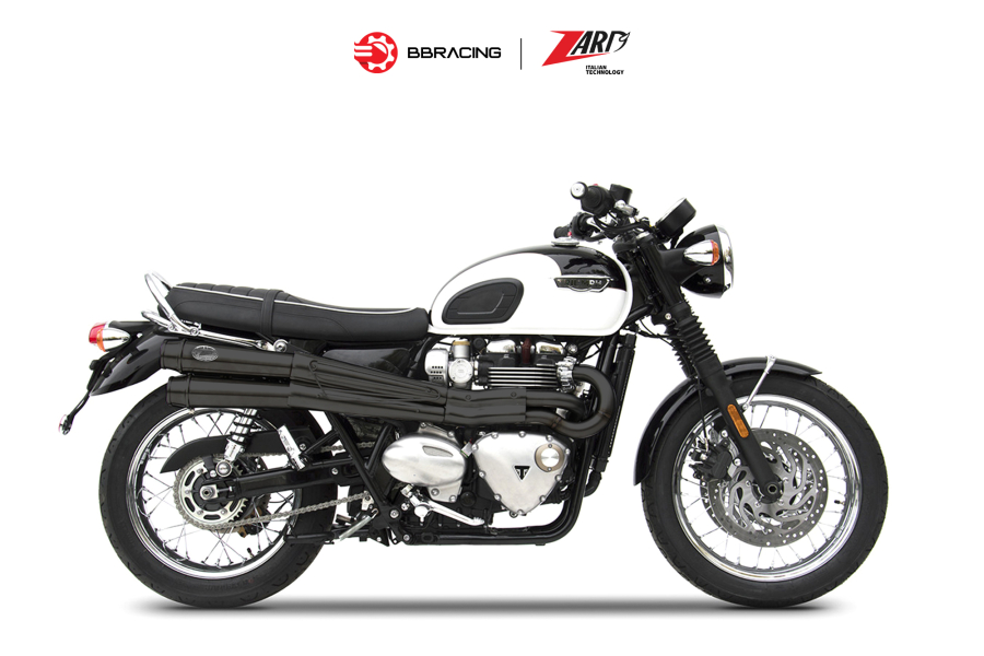 Zard Triumph Bonneville T120 2016-23 - Full Kit 2>2 High Mounted Black Coating