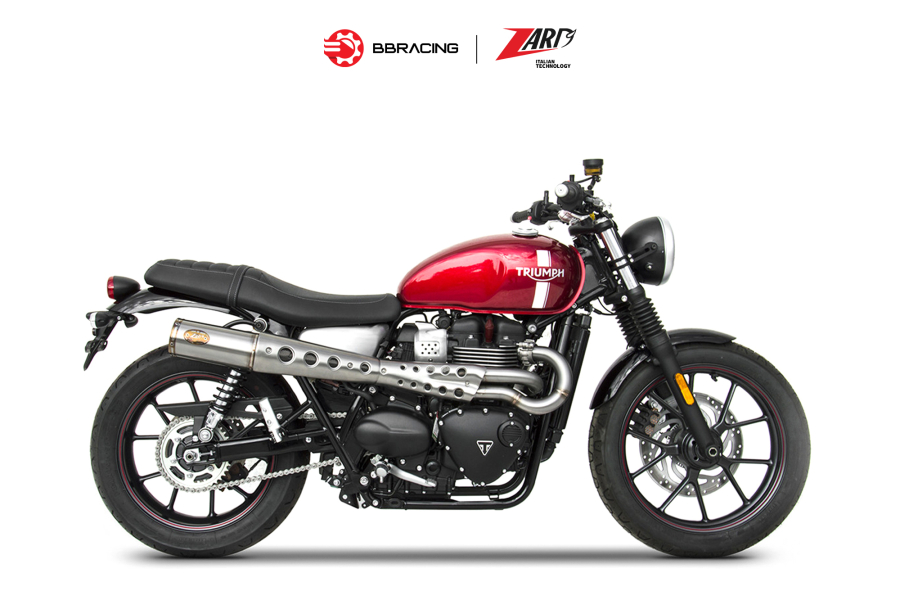 Zard Triumph Street Twin 900 2016-19 - Full Kit 2>1 High Mounted Gold End Cap