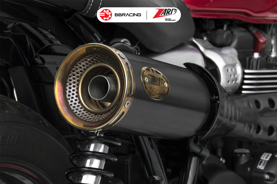 Zard Triumph Street Twin 900 2016-23 - Full Kit 2>1 Zuma Black Coating Bronzed End Cap