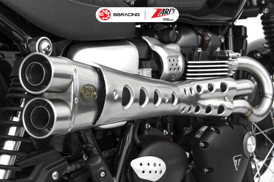 Zard Triumph Scrambler 900 - Full Kit 2>1 Limited Stainless Steel