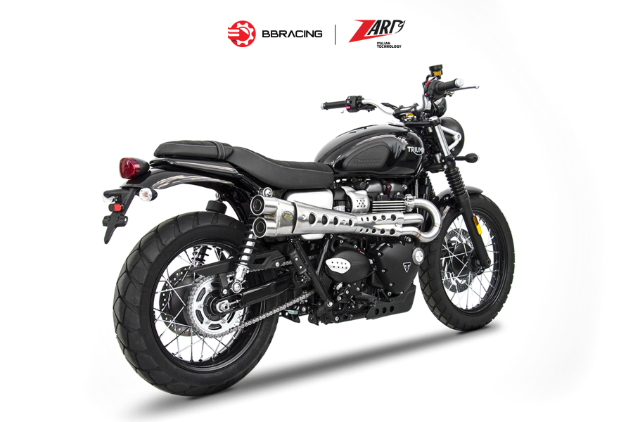Zard Triumph Scrambler 900 - Full Kit 2>1 Limited Stainless Steel