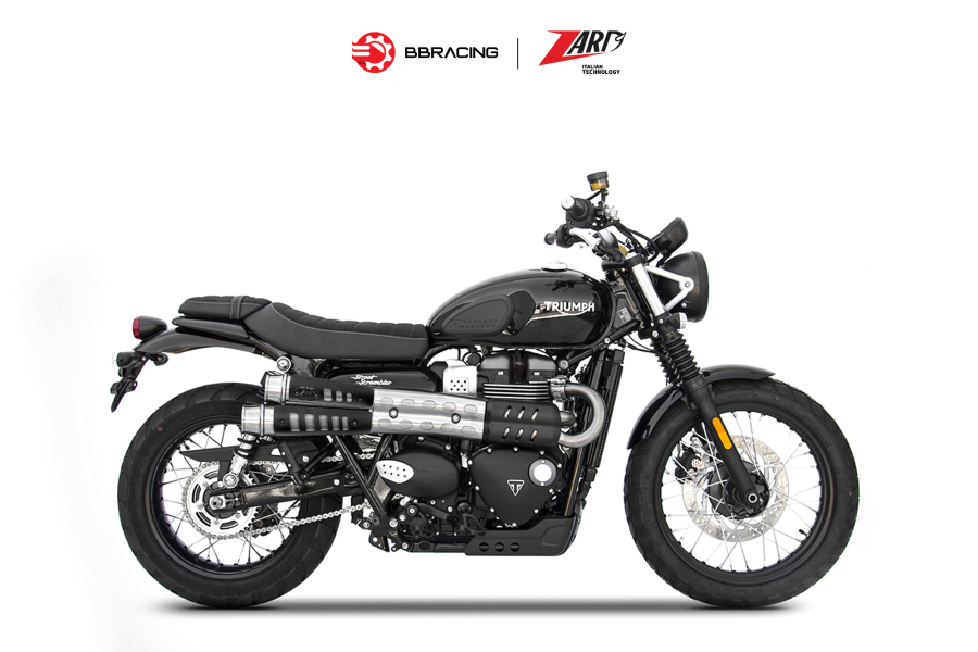 Zard Triumph Scrambler 900 - Slip On N.2 Six-Days Black Heat Shield