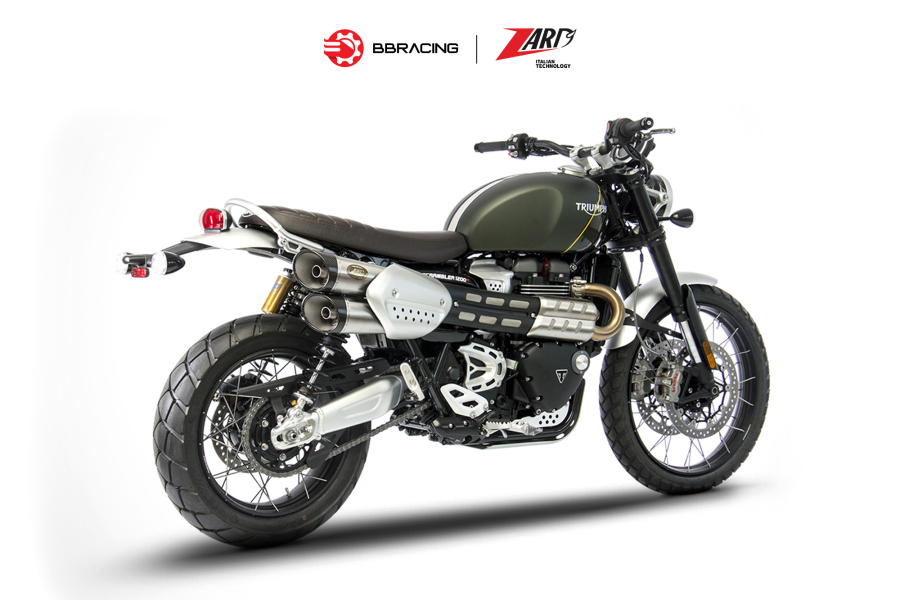 Zard Triumph Scrambler 1200 2019-20 - Slip On Carbon End Caps