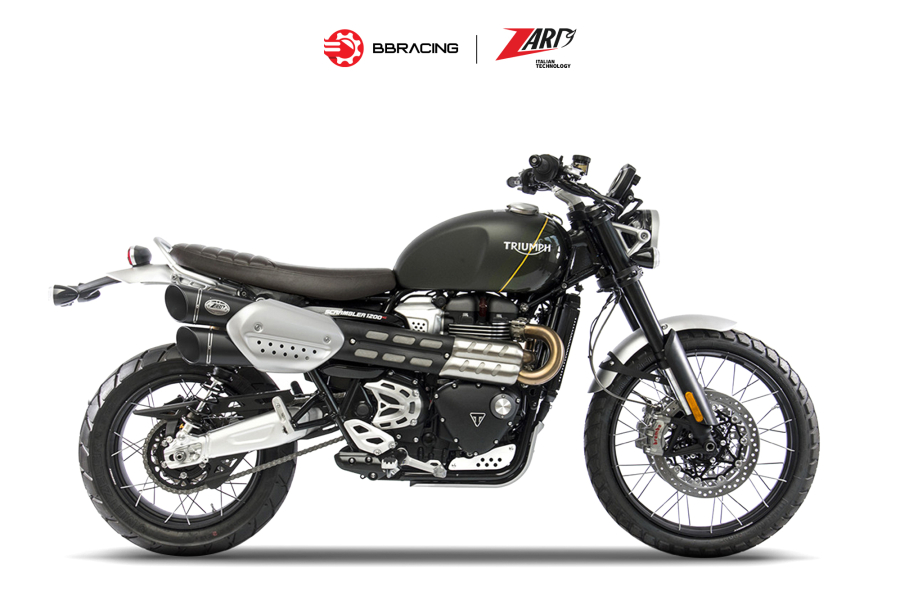 Zard Triumph Scrambler 1200 2019-20 - Slip On Black Coating