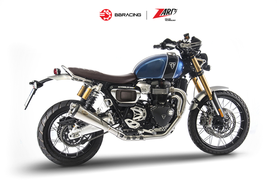 Zard Triumph Scrambler 1200 2019-23 - Full Kit 21 Low Mounted Stainless Steel