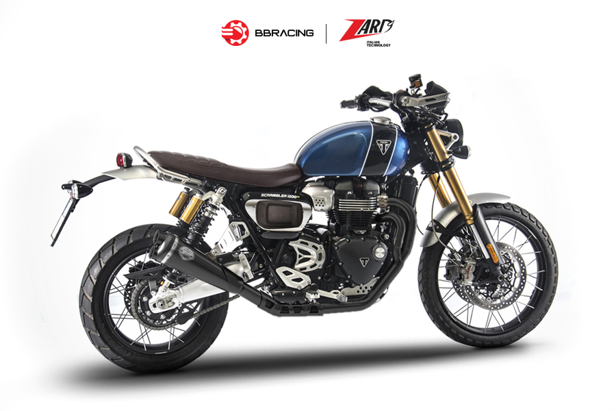 Zard Triumph Scrambler 1200 2019-23 - Full Kit 21 Low Mounted Black Coating