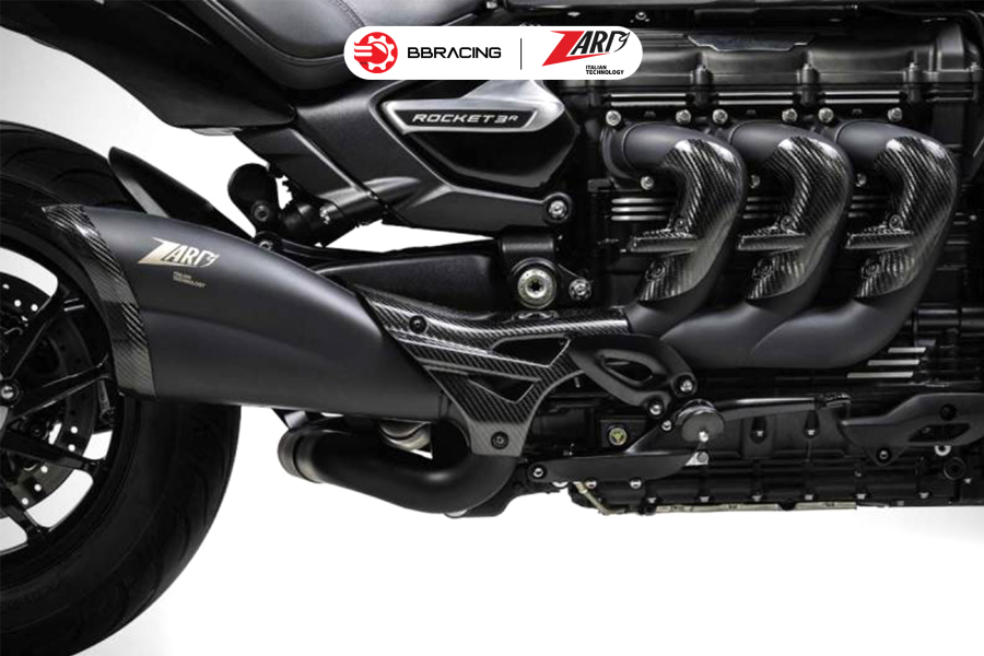 Zard Triumph Rocket III 2020-23 - Ốp Cổ Pô Carbon