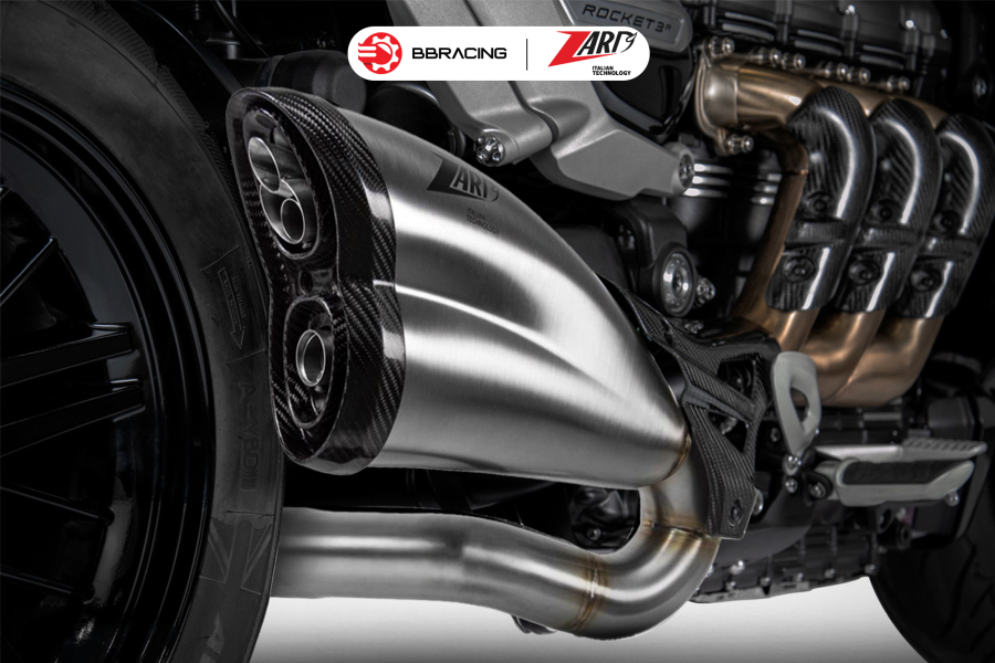 Zard Triumph Rocket III 2020-23 - Slip On Stainless Steel